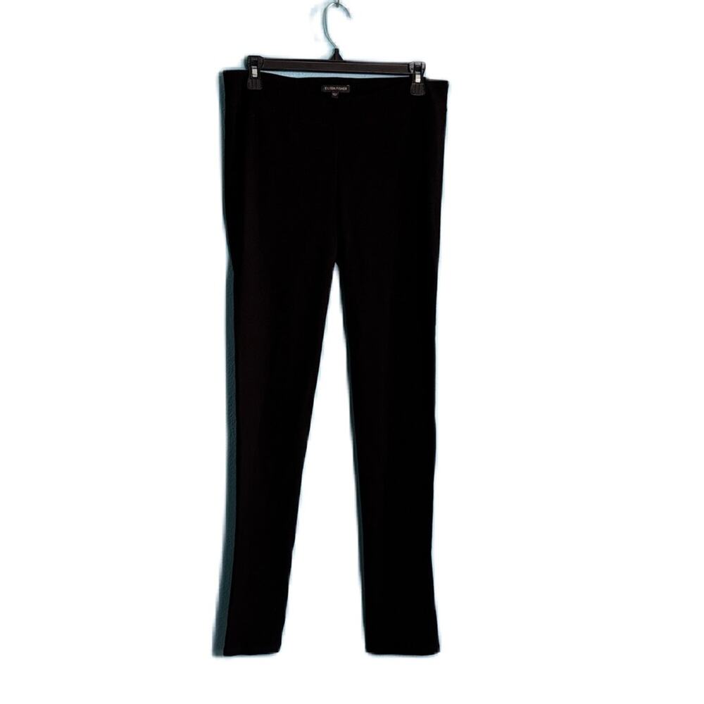Eileen Fisher Black Italian Fabric Pull on Skinny Pants Size S